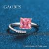 Moda Simple de Comercio Electrónico Transfronterizo Anillo de Plata de Ley S925 Circonio Nano Verde Circonio Rojo Anillo Ajustable Abierto para Mujer Joyería