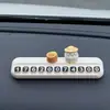 Placa de Número de Estacionamento Temporário Fofa em Formato de Galinha para Painel do Carro