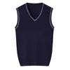 Colete de tricô sem mangas 220g de lã Merino australiana ultrafina para homens e mulheres, unissex, quente, em blocos de cor