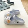Sapatos Mary Jane Clogs Femininos de Verão, Doces e Jovens, Design Fofo de Donut com Salto Kitten, Sandálias Fechadas para Uso Externo em EVA