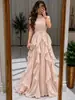 893W Nuevo Vestido de Noche Estilo Europeo y Americano para Mujer, de Cintura Alta, Ajustado, con Volantes Multicapa, Largo, para Banquetes y Bodas