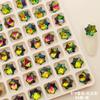 Explosiones de sonido de sacudida 8*8mm copo de nieve taladro de uñas puntiagudo color mágico japonés taladro de vidrio para uñas accesorios DIY decoración de uñas
