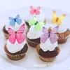 Papel de Arroz Pegajoso Rosa Rosa Cristal Borboleta Decoração de Bolo de Aniversário Borboleta de Papel de Arroz Borboleta Colorida Impressão em Papel de Wafer