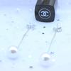Aretes Coreanos de Aguja de Plata S925 para Mujer Aretes Largos de Borla de Joyería de Perlas con Lazo de Zirconia Cúbica Completa Shambhala