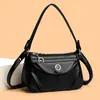 2026 Bolso de Hombro Cruzado de Cuero Suave de Gran Capacidad, Moda para Madres de Mediana Edad, Bolso Cuadrado Pequeño Vintage, Mochila para Mujer
