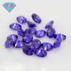 Huagang Gema de Pedra Solta Zircônio Roxo Azul Formato de Ovo com Furo Anel de Pedra Gema Brilhante Roxo Azul Oval com Furo