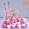 Accesorios de boda arreglo floral de suelo flor phalaenopsis decoración de salón de bodas arreglo floral arte floral decorativo arreglo floral de pasillo