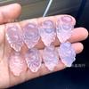 Pingente Raposa de Nove Caudas de Cristal Rosa Natural Acessórios DIY de Cristal Morango Estilo Fresco Fabricante Direto da Fonte E-commerce Atacado