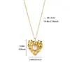 Collar Corazón de Lava para Mujer, Acero Inoxidable Chapado en Oro de 18 Quilates, Elegante Incrustación de Perla, Collar de Alta Gama, Nuevo Modelo Transfronterizo