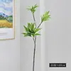 Planta Verde Artificial Lirio Bambú con 3 Ramas, Flor Artificial Decoración Hogar Sala de Estar, Arreglo Floral en Maceta, Paisajismo Verde al por Mayor