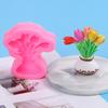 Molde de silicona para ramo de rosas y tulipanes DIY para aromaterapia, molde de silicona para hornear, chocolate, fondant, decoración de pasteles