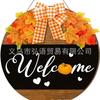 Transfronterizo Nuevo Todos los Santos Navidad Jesús Fantasma Blanco BOO Placa de Puerta Plato Decorativo Colgante Artesanías de Madera