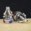 Liga Prata Tibetana Cabeça de Buda Gota de Óleo Ponto Furado Camiseta Cabeça de Buda DIY Acessórios de Contas Semiacabadas Acessórios Estrela e Lua Atacado