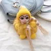 Llavero de Muñeca Peluche Nuevo Lindo de Ojos Grandes Bufanda Muñeca Elfo Colgante para Bolso Regalo para Estudiantes Adorno para Mujeres