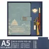 Caixa de Presente Conjunto de Cadernos Guochao Cidade Proibida Pode Imprimir Logo Caderno Estilo Chinês A5 Caderno de Registro para Reuniões de Negócios