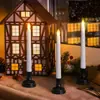 Vela Digital LED Transfronteiriça Temporizada Controle Remoto Mesa de Aniversário Casa Luz de Vela LED Haste Longa com Suporte para Vela Artificial