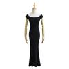 AY568-24 primavera nuevo estilo europeo y americano puro sexy chica hot vestido tubo con hombros descubiertos vestido de verano
