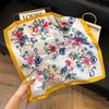 [Estilo Floral] Pañuelo de Seda Amazon Transfronterizo para Mujer 2025 Nuevo Regalo Delgado de Alta Gama para Mamá Pañuelo Cuadrado de 70
