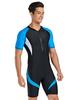 Traje de neopreno de manga corta de una pieza para hombre, nuevo, transfronterizo, europeo y americano, para snorkel, ajustado, con efecto adelgazante, equipo de natación conservador, traje de baño para hombre
