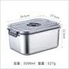 Caja de Conservación al Vacío en Stock Acero Inoxidable Refrigerador Almacenamiento de Frutas y Verduras Contenedor Sellado Grado Alimenticio 304 Caja de Conservación