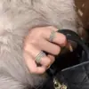 Anillo de Huevo de Paloma de Diamante Mosan Tallado Vintage para Mujer Diseño de Nicho Sensación Fresca Exquisito Lujo Ligero Anillo de Plata de la Edad Media
