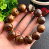 Pulseira de Contas de Sândalo Natural Buda Folha Pequena Sândalo Vermelho Sândalo Verde Huanghuali Madeira de Agarwood Brinquedo Pulseira Rosário Fábrica Atacado