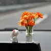 Adornos Creativos para Coche, Lindo Conejo Flor Perfumada para Coche, Mesa de Control Central de Pantalla, Decoración Interior de Coche, Objetos Divertidos, Diosa Popular de Internet