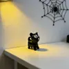 Adornos de Bruja de Vidrio Transfronterizos para Halloween, Gato Negro de Vidrio, Manualidades de Decoración de Escritorio de Fantasma Bruja