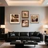 Sol de Interior, Pintura Decorativa para Sofá de Sala de Estar Estilo Antigo, Pintura de Arte Retro Americana, Pintura para Restaurante Francês, Pintura para Pendurar no Quarto