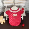 Primavera 2026 Ropa Nueva para Mascotas Lunares Mangas Volantes Cuello de Encaje Falda Abullonada Atuendos de Pareja para Perros y Gatos Pequeños y Medianos