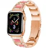 Correa para Apple Watch - Correa de Metal de Acero Inoxidable con Cuentas de Piedra Ojo de Gato para Apple Watch SE 654