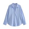 Comercio exterior 2024 otoño nuevo estilo europeo y americano para mujer, camisa colgante con textura de satén de seda estampada para mujer 4387036
