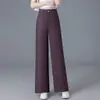 Calças pantalona modernas e estilosas para meninas baixinhas, novidade verão 2026, cintura alta, perna reta fina, cropped, casuais