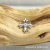 Brincos de Cruz em Liga de Titânio Astmf-136 com Zircônia Inlaid com Cabeça de Joia de Zircônia com Rosca Interna de Titânio G23