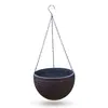 Vasos de Flores Suspensos de Plástico Rattan, Vasos de Plantas Suspensos Colmeia Estilo Europeu, Cestas Suspensas para Interior, Vasos de Flores Suspensos de Resina Atacado