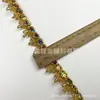 Pingyang Encaje Oro y Plata Corona Triangular de Encaje Muñeca Hecho a Mano DIY Cinturón Decorativo Accesorios de Ropa Étnica Miao