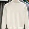 Suéter de gola alta de outono e inverno transfronteiriço, suéter masculino da moda, solto e quente, suéter de base espessada para adolescentes