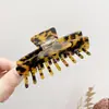 Pinza de Agarre Estampado de Leopardo para Mujer Ins Cabello Estilo Coreano Elegante Elegante Retro Estilo Francés Pinza para el Cabello de Ácido Acético Tocado