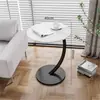 Mesa redonda pequeña popular mesa auxiliar para sofá mesa de café mini móvil mesa pequeña para uso en casa de alquiler dormitorio mesa de almacenamiento de mesita de noche