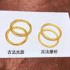 Anillo Simple Sansheng III de Oro Arena de Venta Caliente Celebrado en Internet Estilo Pareja para Hombre y Mujer Anillo Arenado