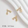 Colgante Nube de Amor de Cobre Chapado en Oro con Circonio Incrustado, Joyería DIY Hecha a Mano, Pulsera, Collar, Aretes, Material para Accesorios