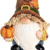 Temporada de Cosecha de Otoño Transfronteriza Adornos de Gnomo de Madera Calabaza Maíz Manzana Decoración de Mesa de Acción de Gracias Adornos