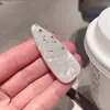Pinza para el cabello de acetato con pedrería de cristal en degradado rosa y blanco, pinza para flequillo lateral de estilo suave, accesorio elegante para el cabello