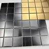 Pacote de Adesivos Decorativos Mosaico de Aço Inoxidável Metal Prata Escovado Superfície Espelhada para Pilares Balcões de Bar Paredes de Fundo de Restaurante