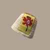 Sombrero de Pescador Tejido con Flores Grandes Nuevo para Otoño e Invierno Marca de Moda Primavera y Otoño Moda Fresca Cálido Protección Solar Sombrero Cubo Sombrilla