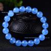 Pulseira de Calcedônia Azul Pulseira Azul Clara Joias Rocha de Quartzo Pulseira de Jade para Homens e Mulheres Joia Presente