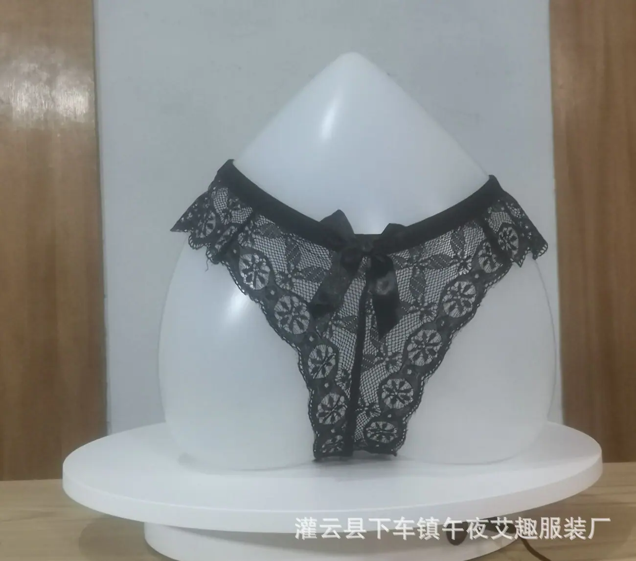 欧美系性感蕾丝丁字裤女低腰漏臀蝴蝶结性感情趣内裤批发代发