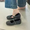 Zapatos Mary Jane Retro de Moda con Hebilla Única para Mujer 2026 Otoño/Invierno Nuevos Puntera Redonda Suela Suave Reductores de Edad Versátiles de Corte Bajo Zapatos Individuales