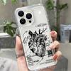 Explosiones transfronterizas figura de corazón negro para Apple 11Promax mate 13 funda protectora 14plus funda para teléfono 16