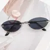 Óculos de Sol Meia Armação Marrom Estilo Coreano Estilo Old Money para Mulheres, Modernos e de Alta Qualidade, Estilo Y2K para Rostos Redondos, Óculos de Sol com Proteção Solar para Primavera e Verão